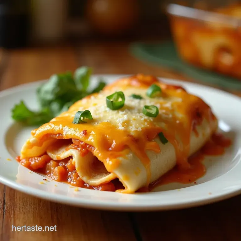 Cheesy Chicken Enchiladas Baked to Perfection presentation