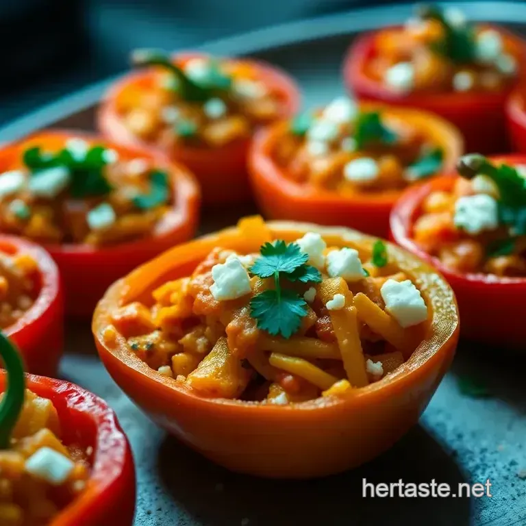 Cheesy Fiesta Stuffed Mini Peppers