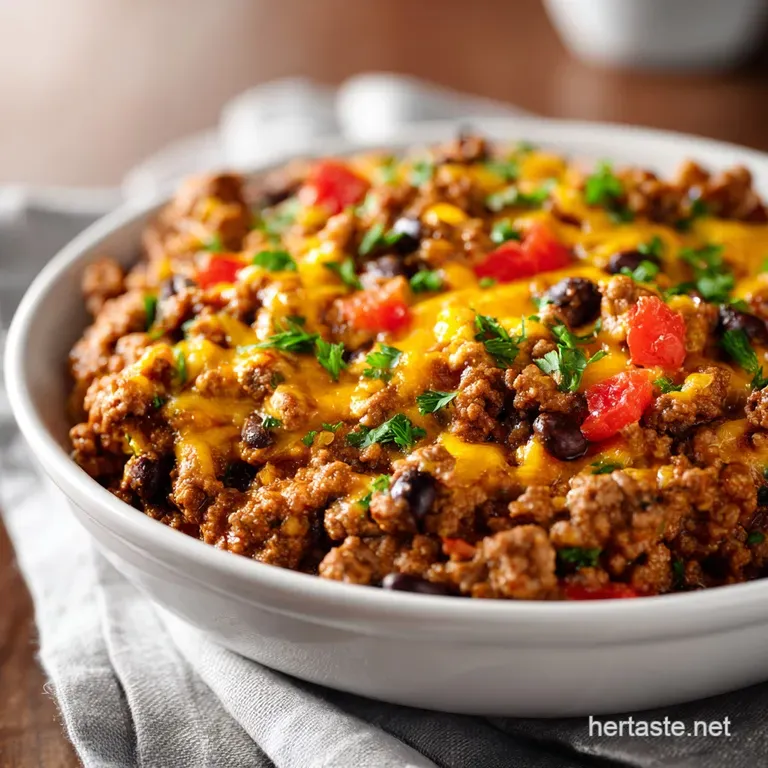 Cheesy Mexican Ground Beef Casserole: One Pan