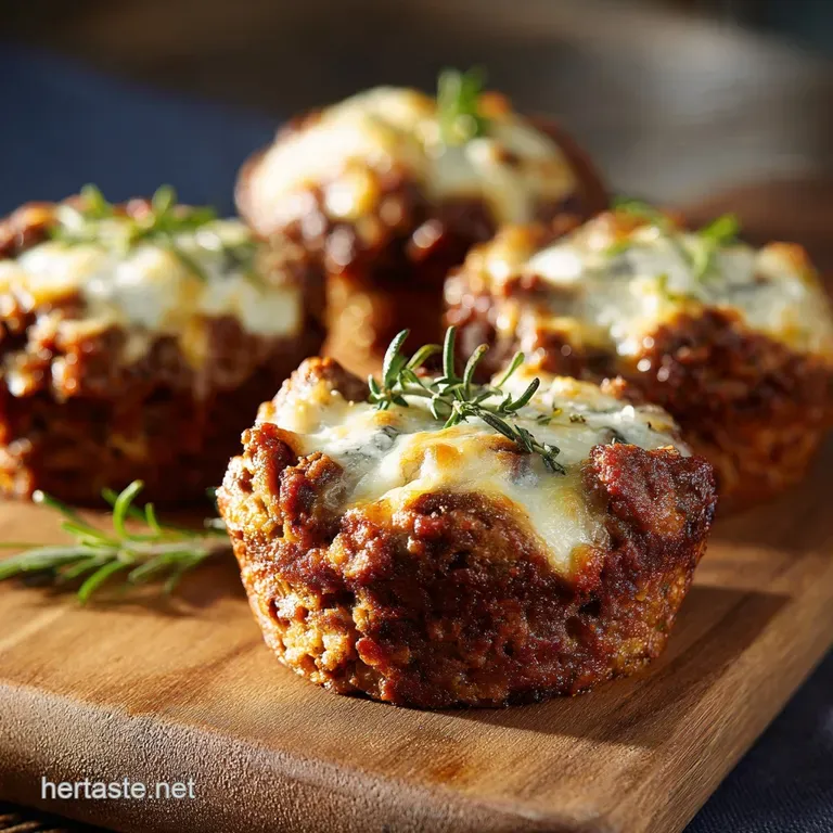 Cheesy Meat Loaf Minis: Proper Mini Meatloaf Muffins with Sticky Glaze presentation