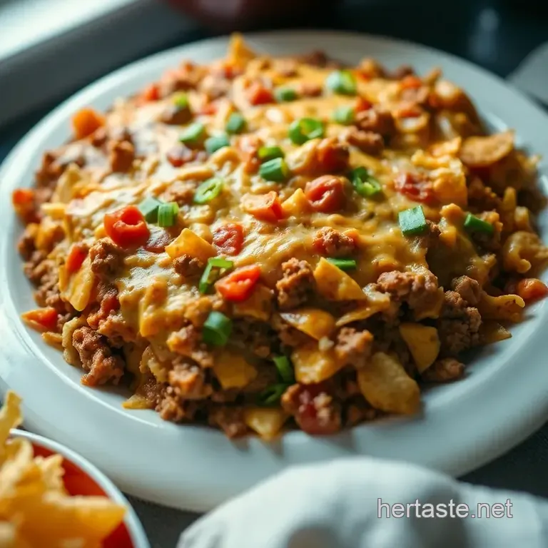 Cheesy Taco Bake: A Flavorful Tex-Mex Casserole presentation