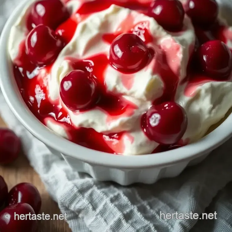 Cherry Cheesecake Fluff Delight presentation