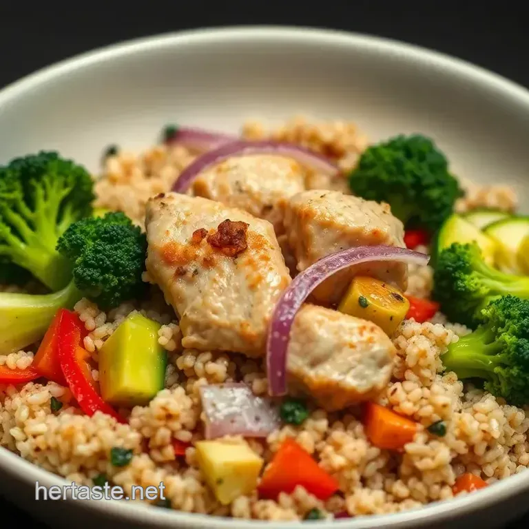 Chicken and Quinoa Power Bowl with Roasted Vegetables
