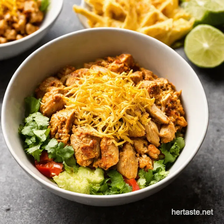 Chicken Black Bean Burrito Bowls presentation
