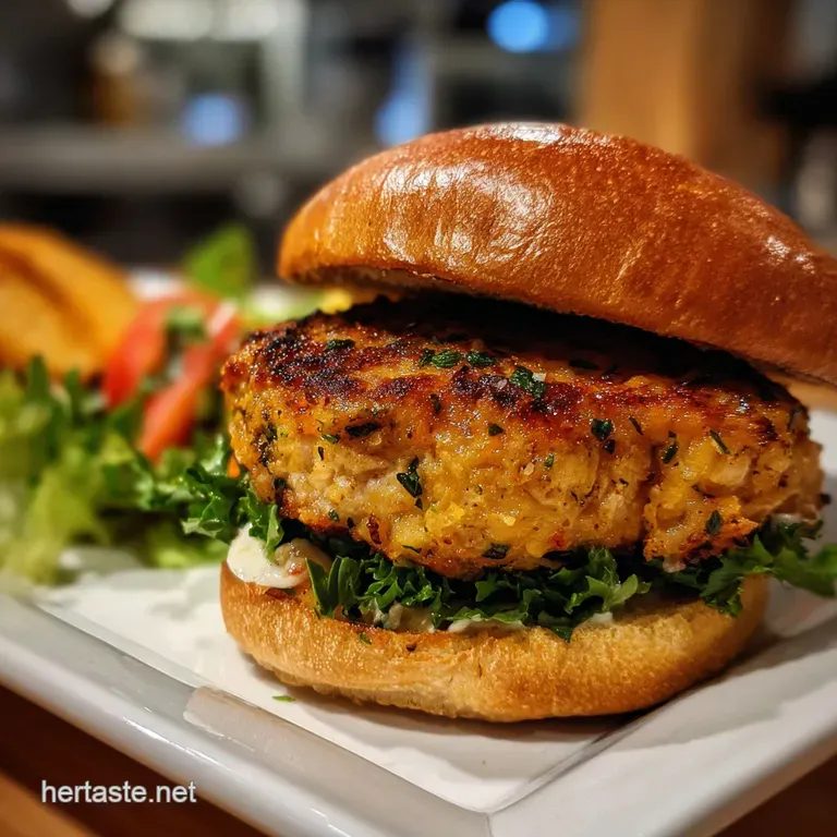A juicy chicken burger served with crispy golden fries and a side of cool, creamy coleslaw. A sprig of parsley adds a pop ...