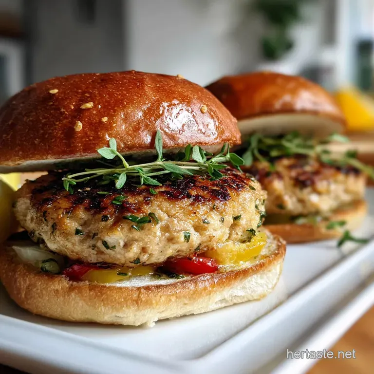 Chicken Burger Recipe with Garlic and Herbs