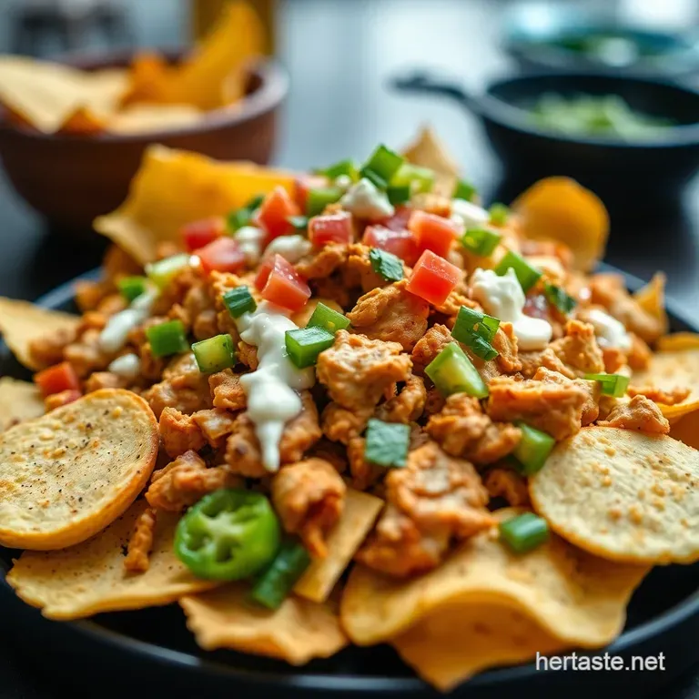 Chicken Fiesta Nachos presentation
