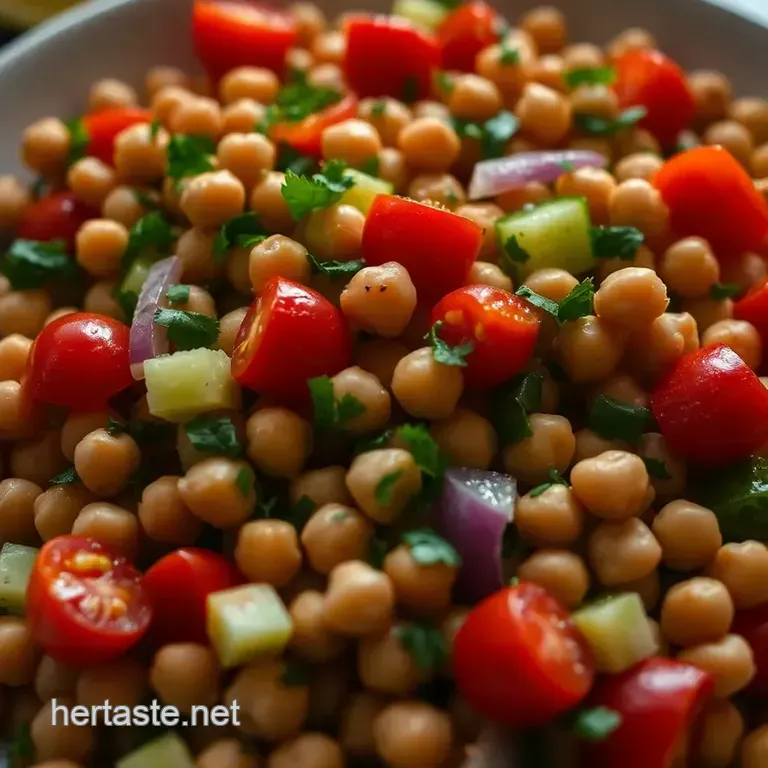 Chickpea Salad Fiesta: a Fresh Twist on a Classic presentation