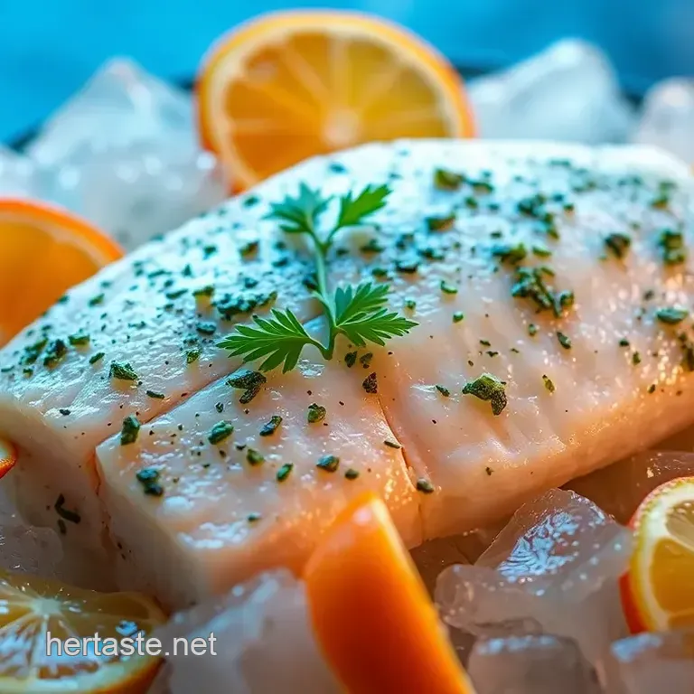 Chilled Citrus Herb Fish on Ice: A Refreshing Summer Delight
