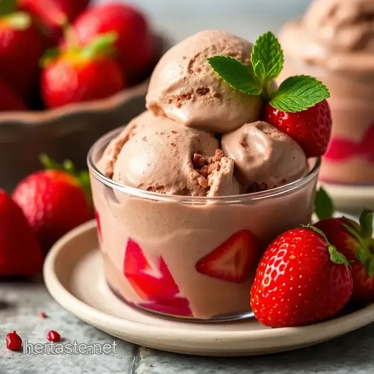 Churned Chocolate Strawberry Delight presentation
