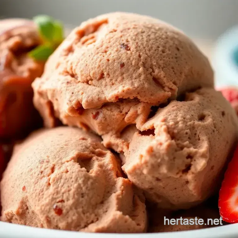 Churned Ice Cream Delight: Chocolate & Strawberry