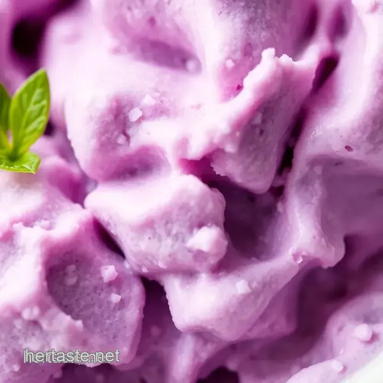 Churned Ube Ice Cream - Creamy Delight presentation