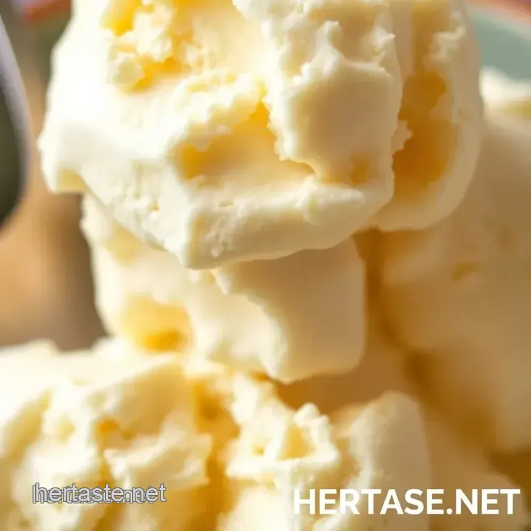 Creamy Churned Vanilla Ice Cream presentation