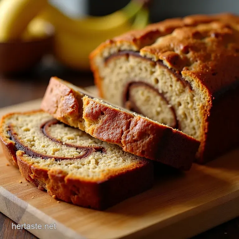 Cinnamon Swirl Banana Bread presentation