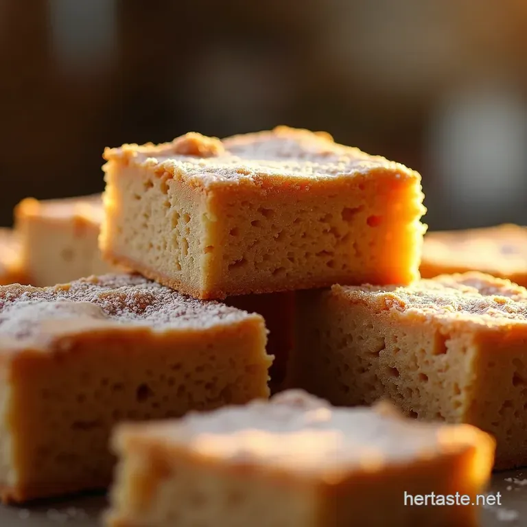 Cinnamon Swirl Blondies presentation