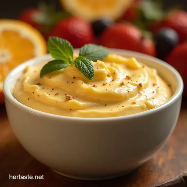 The Creamy Cloud Sunshine Citrus Honey Fruit Dip presentation