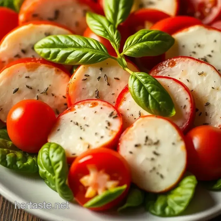 Classic Caprese Salad presentation