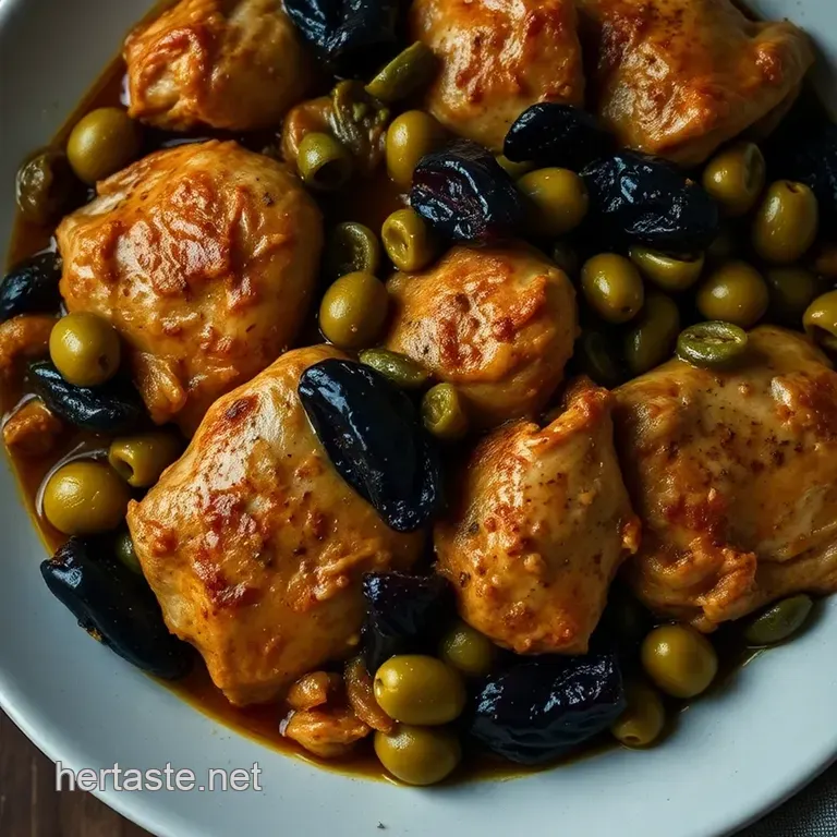 Classic Chicken Marbella with a Twist presentation