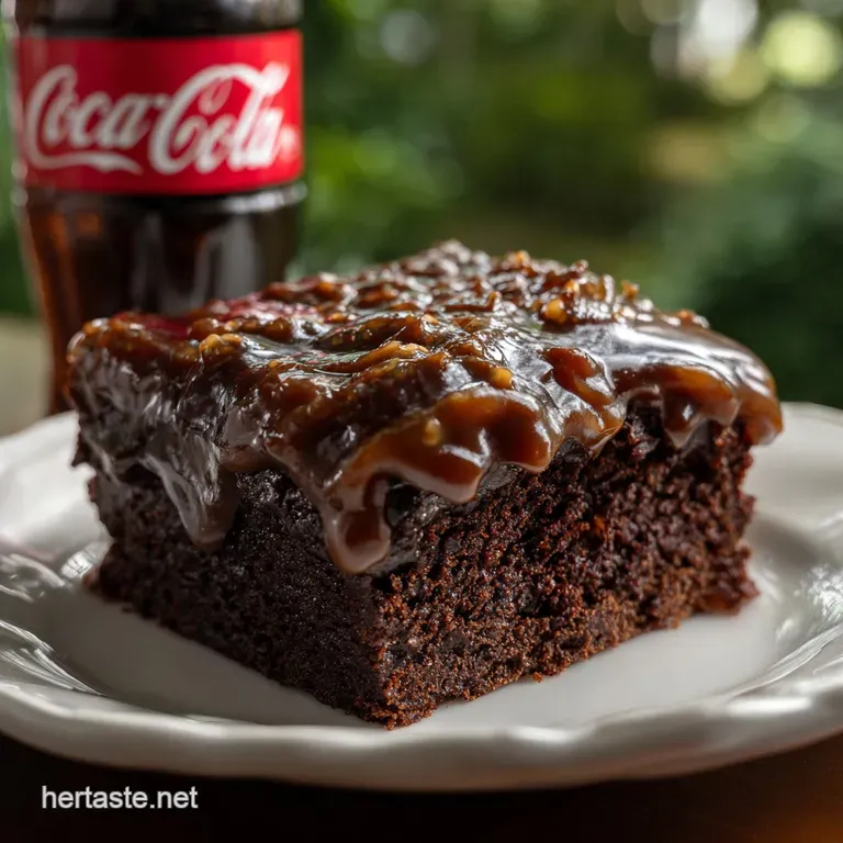 Classic Coca Cola Cake a Rich: Moist Chocolate presentation
