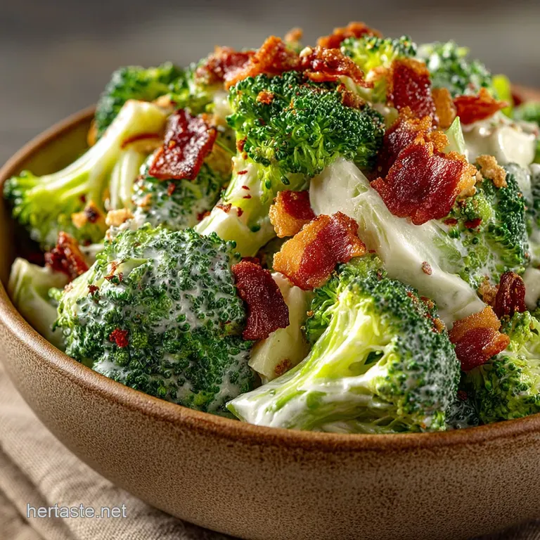The Dolly Parton of Salads Classic Creamy Broccoli Bacon and Aged Cheddar presentation