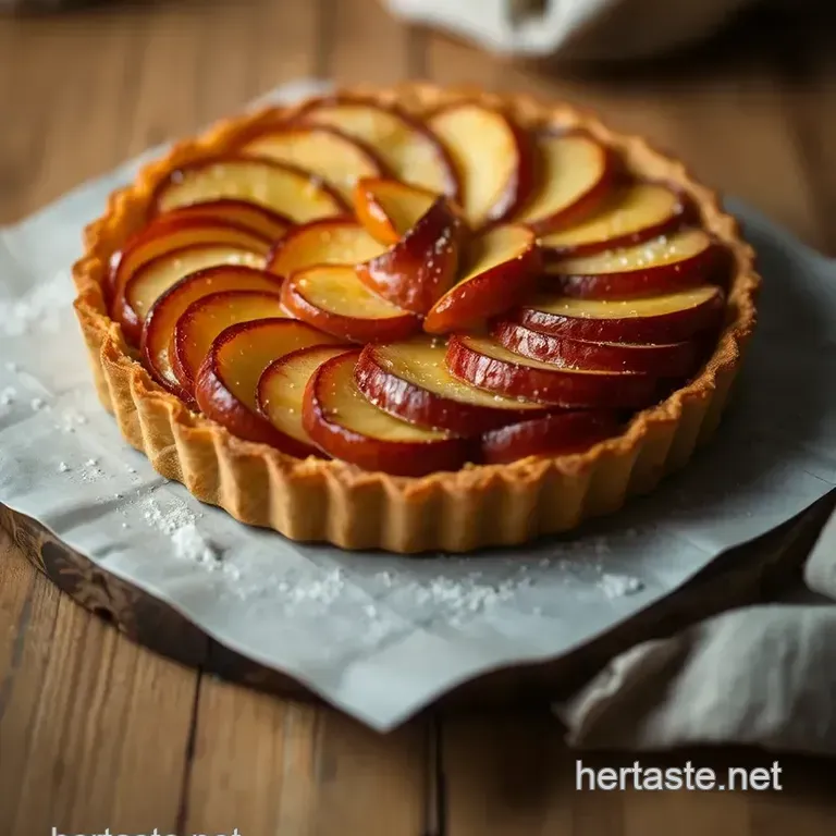 Classic French Apple Tart presentation