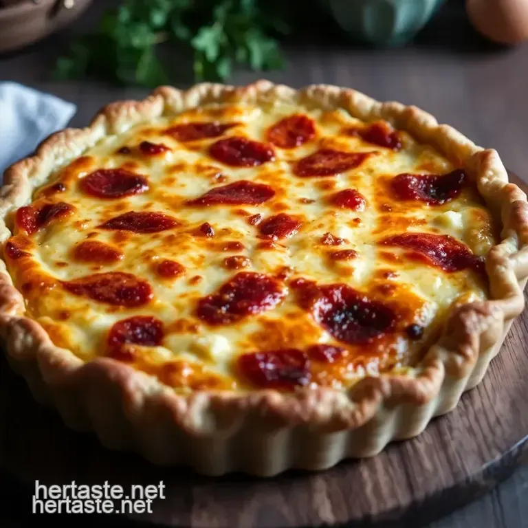 Classic French Quiche Lorraine: a Creamy Savoury Treat presentation