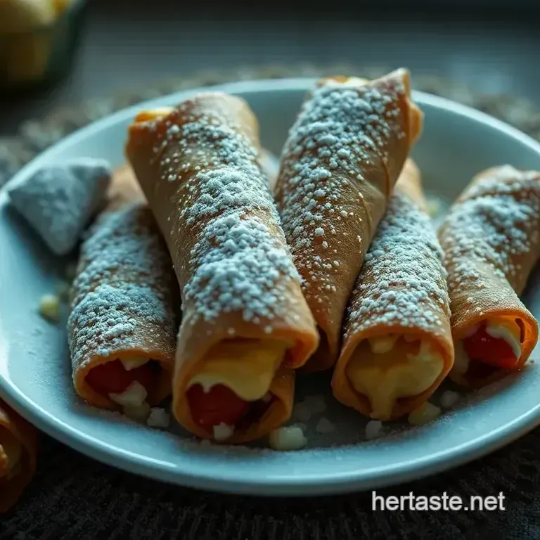 Classic Italian Cannoli with Sweet Ricotta Filling