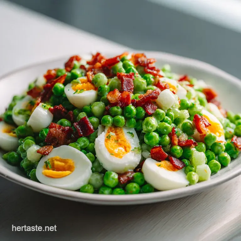 Classic Pea Salad Recipe: Smoky and Velvety