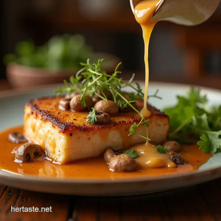 Sauce Diane the Glamorous Pan Sauce with Cognac and Mushrooms presentation