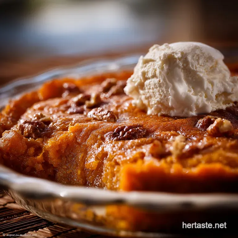 Southern Sweet Potato Pone: the Deeply Spiced Custardy Pudding presentation