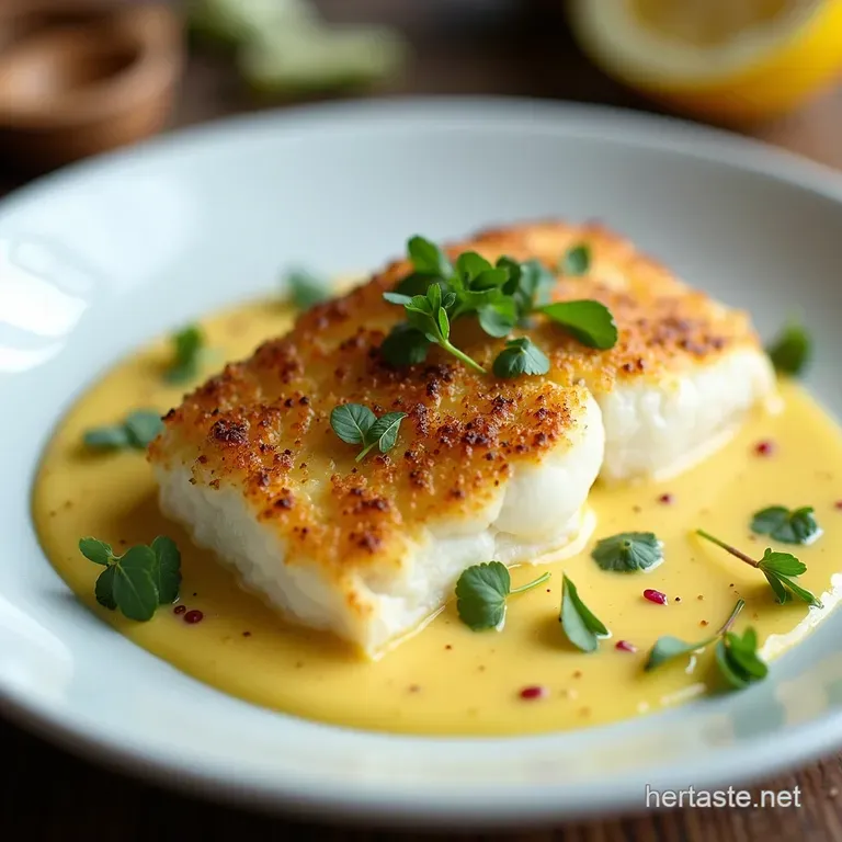 Caribbean Kiss Baked Cod in Silky Coconut Lemon Cream Sauce