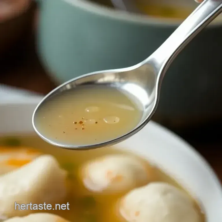 Comforting Spoon Bouillon with Fluffy Dumplings
