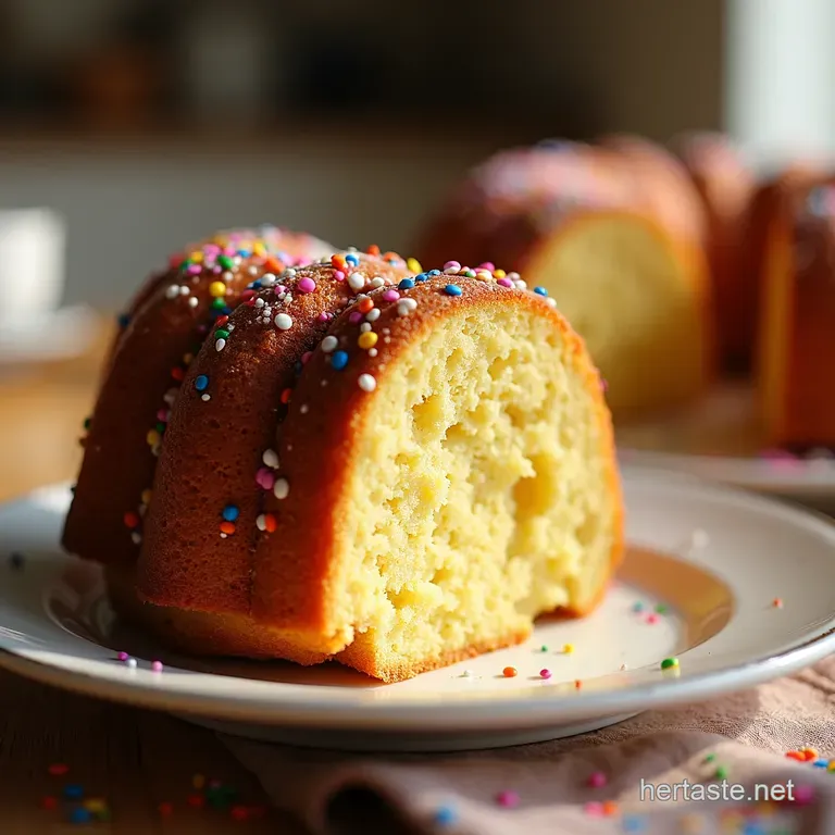 Confetti Celebration Bundt Cake presentation