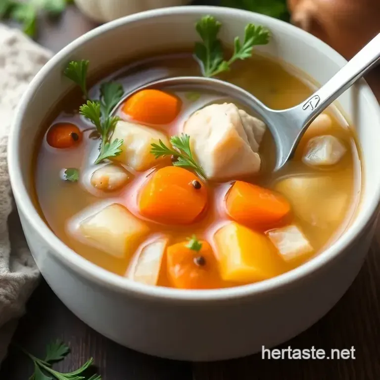 Quick & Easy Chicken Broth Recipe presentation