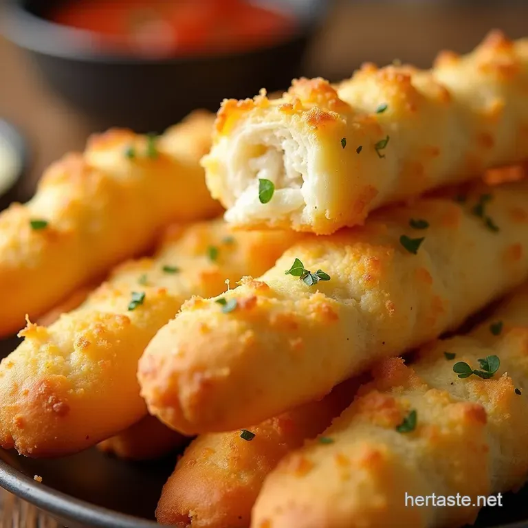 The Ultimate Copycat Fluffy Garlic Parmesan Breadsticks Olive Garden Style presentation