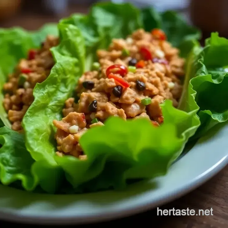 Copycat Pf Chang s Chicken Lettuce Wraps presentation