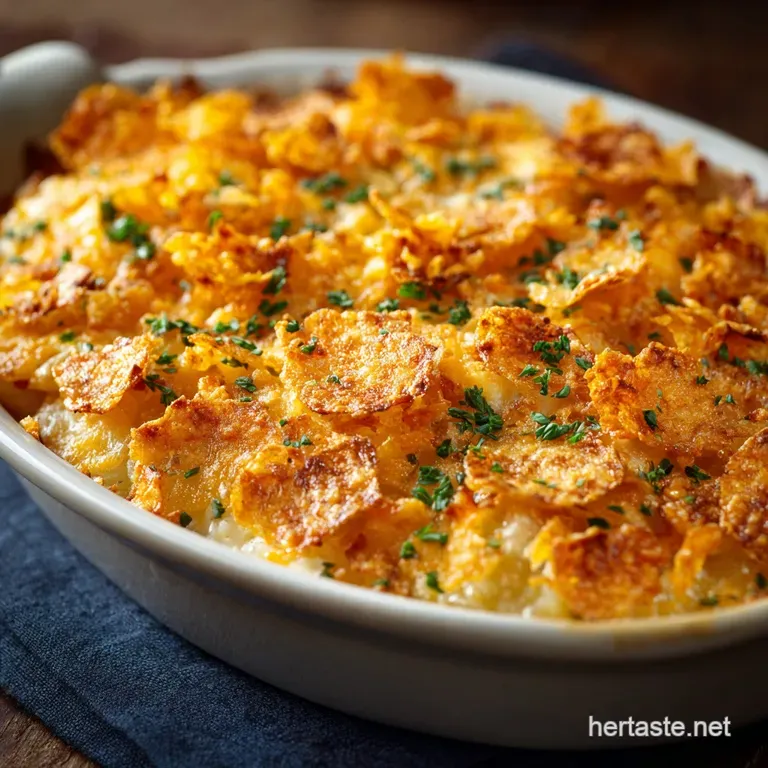 Corn Flake Potato Bake: the Ultimate Cheesy Crunchy Potluck Side Dish presentation