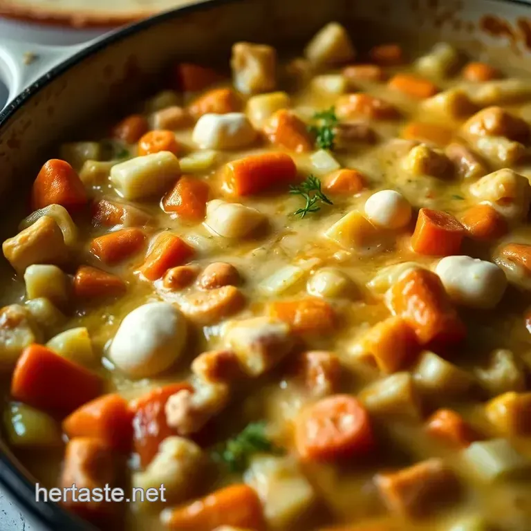 Cozy Chicken Pot Pie Casserole presentation