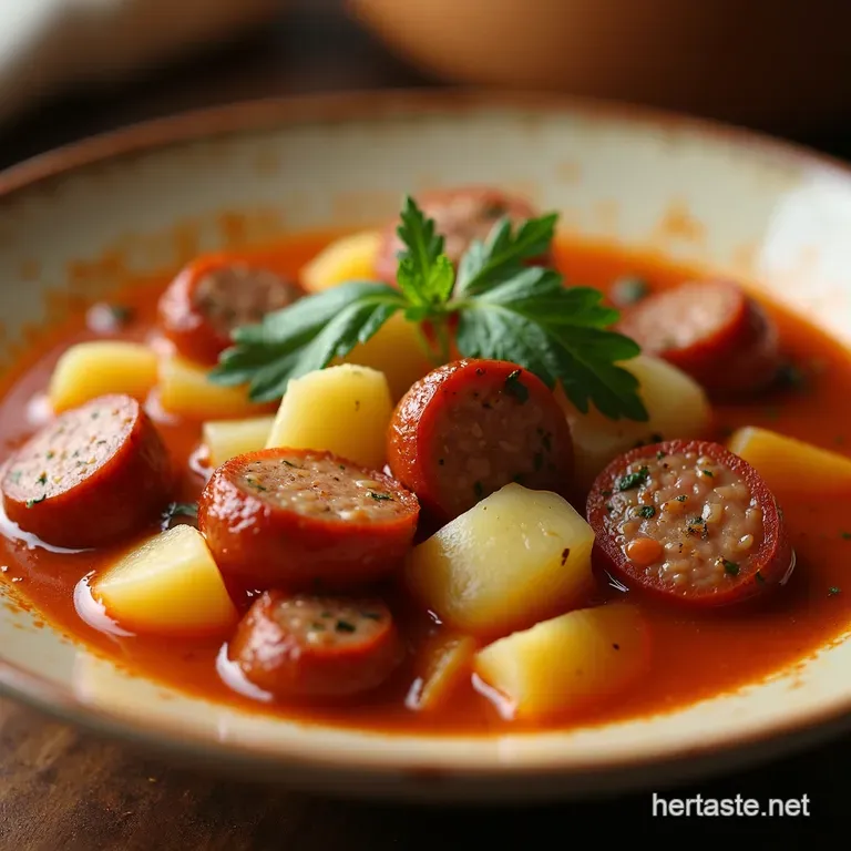 Cozy Italian Sausage Potato Soup presentation