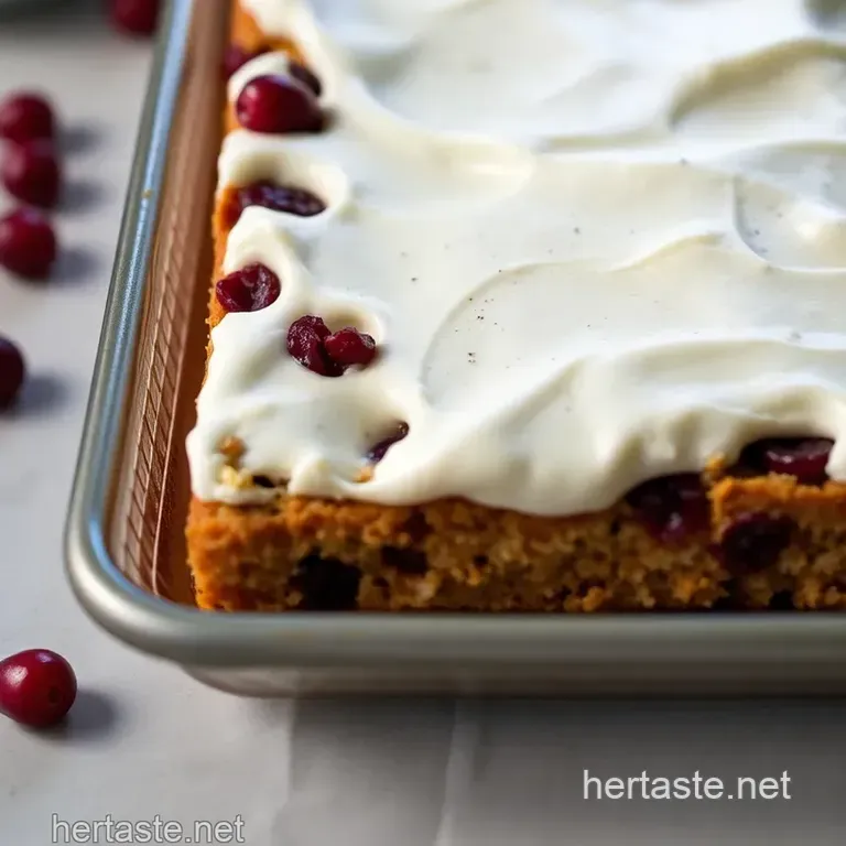 Cranberry Bliss Bars: Festive Delights with Creamy Frosting presentation
