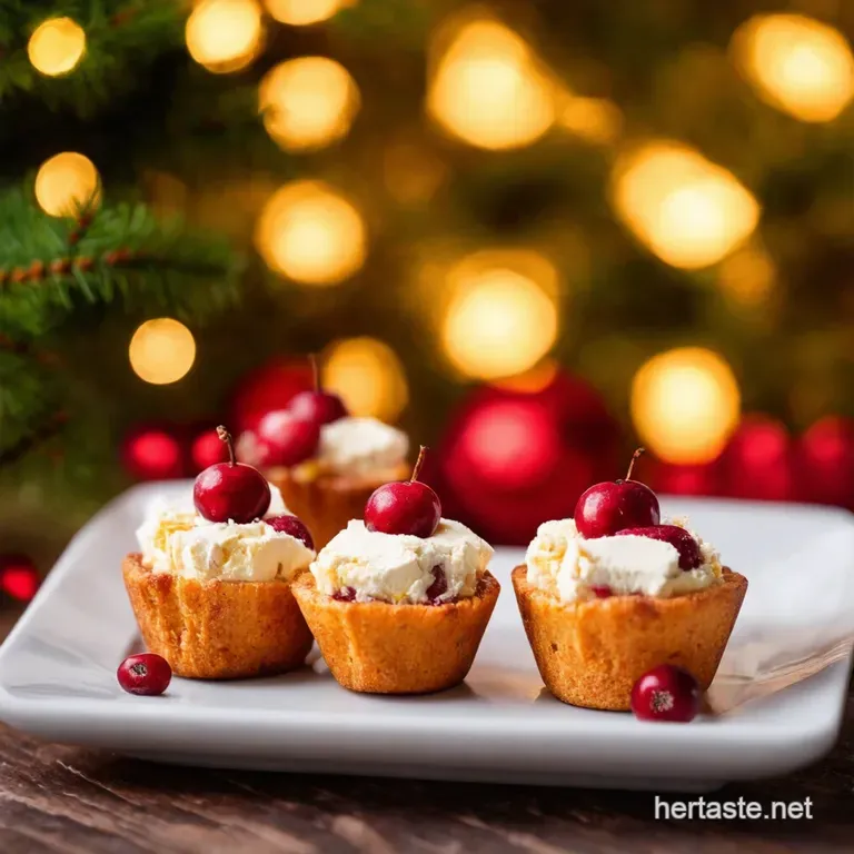 Cranberry Brie Bites with Balsamic Glaze presentation