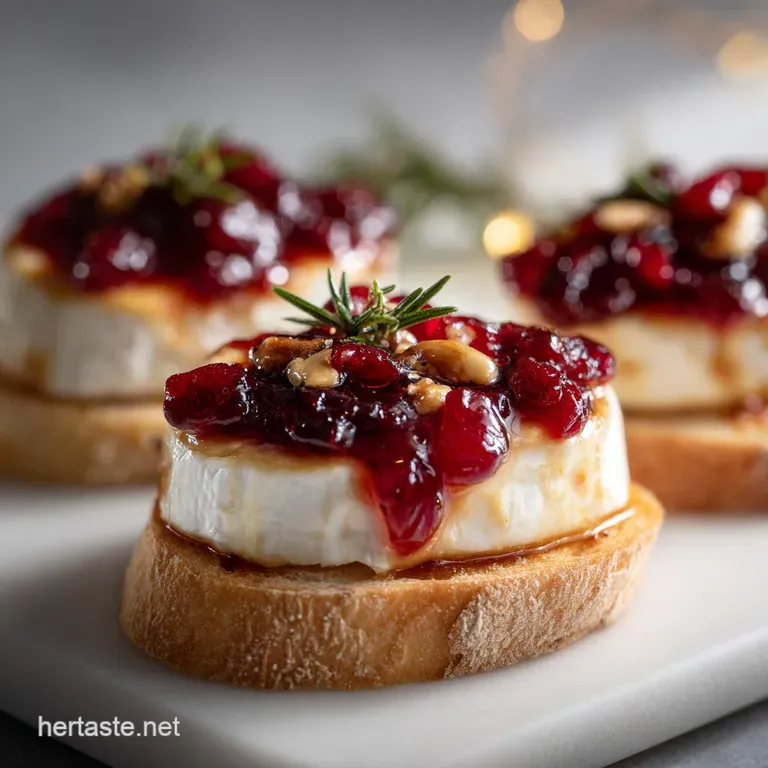 Holiday Party Appetizer with Cranberry and Brie