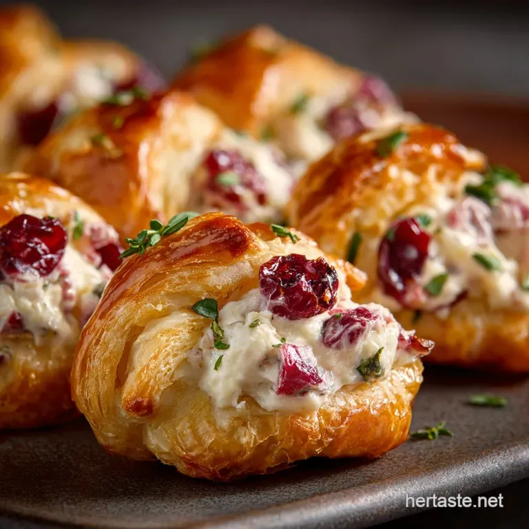 Cranberry Cream Cheese Crescent Bites: Easy 30-Minute Festive Appetizer