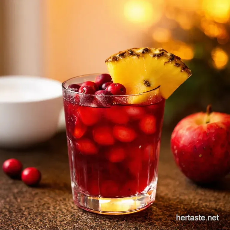 Cranberry Pineapple Sangria Sunshine in a Glass presentation