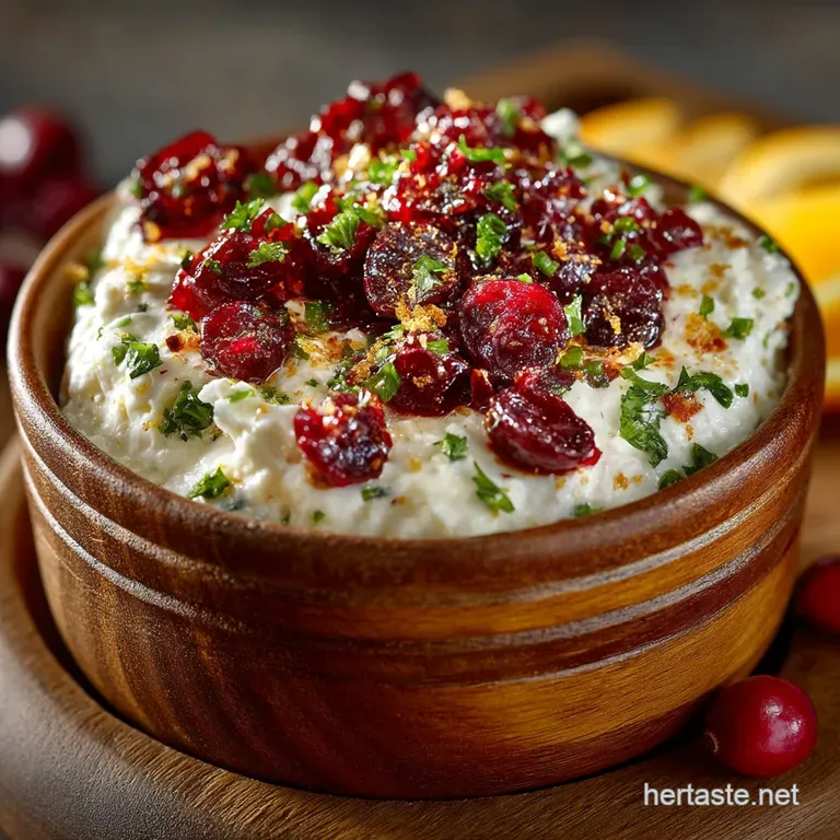 The Creamy Dreamy CranberryOrange Holiday Dip presentation