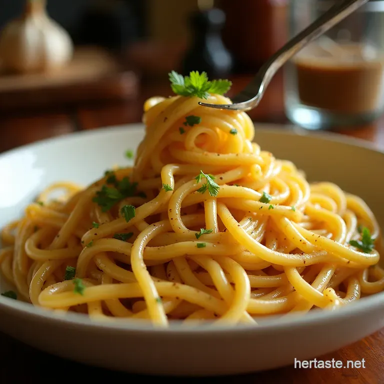 The Ultimate Weeknight Siren Crazygood Garlic Butter Noodles presentation