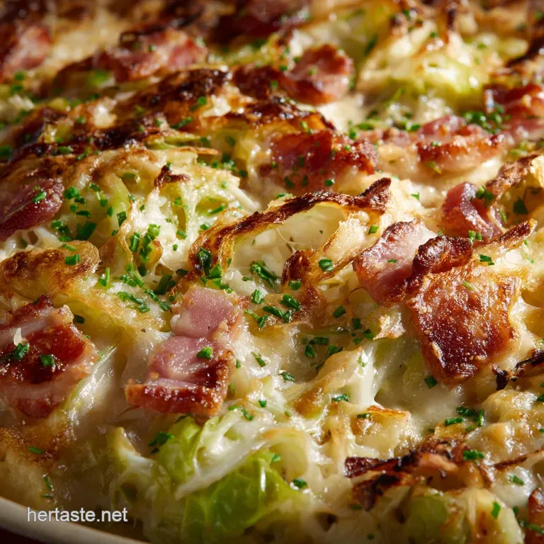 Cabbage Recipes Ultimate Smoked Bacon and Creamy Cabbage Bake