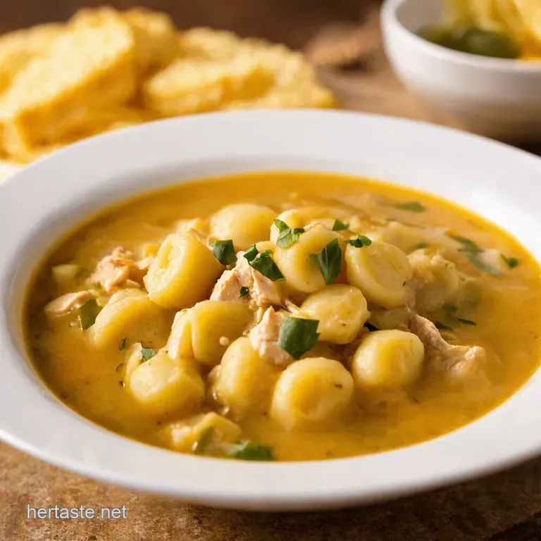 Creamy Chicken Gnocchi Soup an Olive Garden Homage presentation