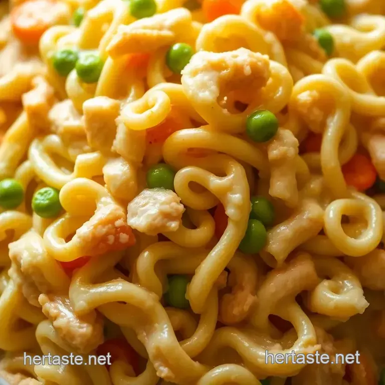 Creamy Chicken Noodle Casserole Delight presentation