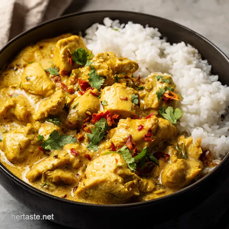 Creamy Coconut Chicken Curry presentation